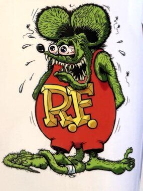 Rat Fink UV DTF Decal 3" Hot Rod Ed Roth Style Waterproof Indoor Outdoor Window